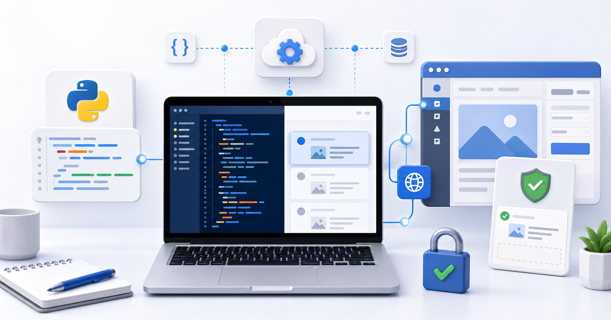 PythonとWordPress REST APIで下書き投稿を作るイメージ