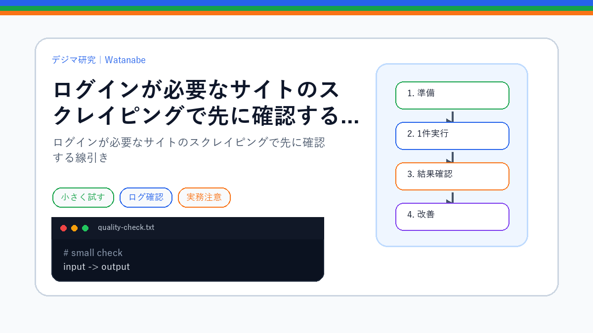 ログインが必要なサイトのスクレイピングで先に確認する線引きのS品質版アイキャッチ