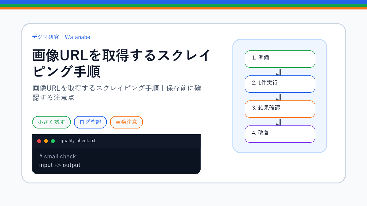 画像URLを取得するスクレイピング手順｜保存前に確認する注意点のS品質版アイキャッチ